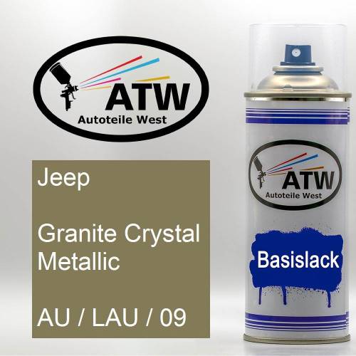 Jeep, Granite Crystal Metallic, AU / LAU / 09: 400ml Sprühdose, von ATW Autoteile West.